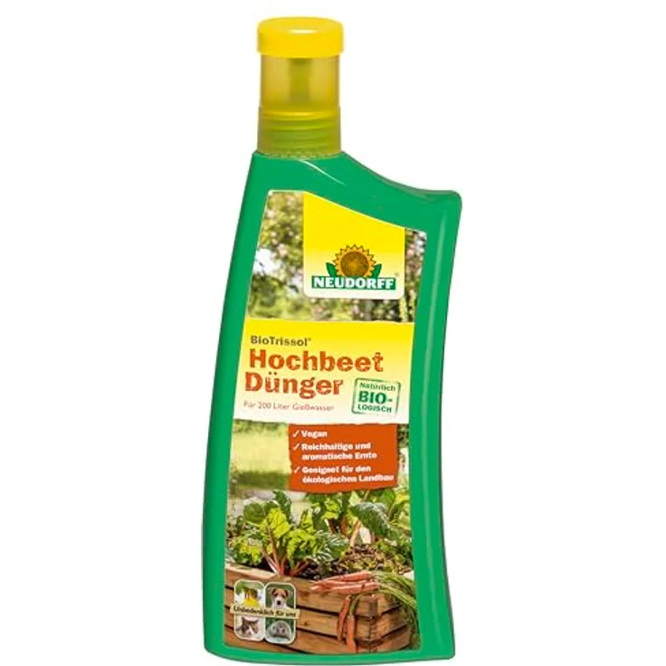 Neudorff BioTrissol HochbeetDünger, organischer Pflanzendünger mit NPK 3-2,5-5 für kräftige Pflanzen, 1L