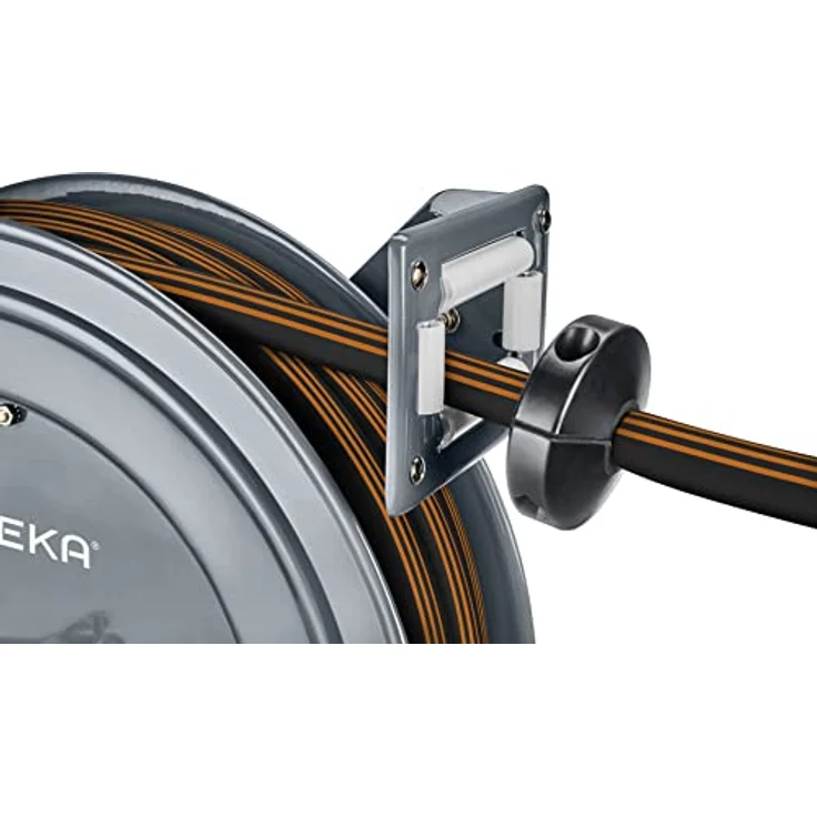 GEKA plus Automatischer Schlauchaufroller PA20GSK (robuster Schlauchaufroller, Stahlkonstruktion, autom. Rückzug, schrittweise Arretierung, mit 15 m Gummi Wasserschlauch) – Bild 4
