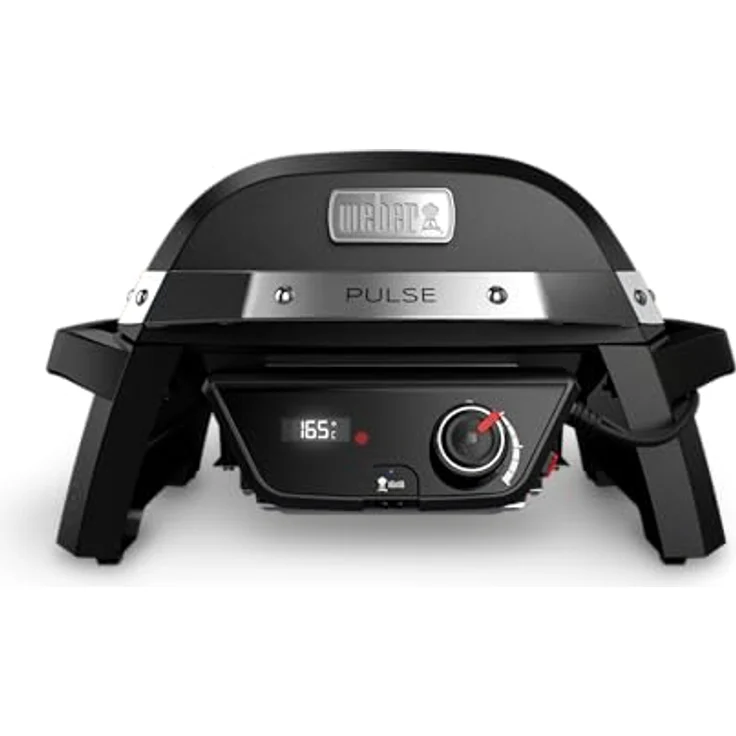 Weber Pulse 1000 Black, Elektrogrill mit digitalem Temperaturregler, schwarz, Gehäuse aus Aluminiumguss – Bild 1