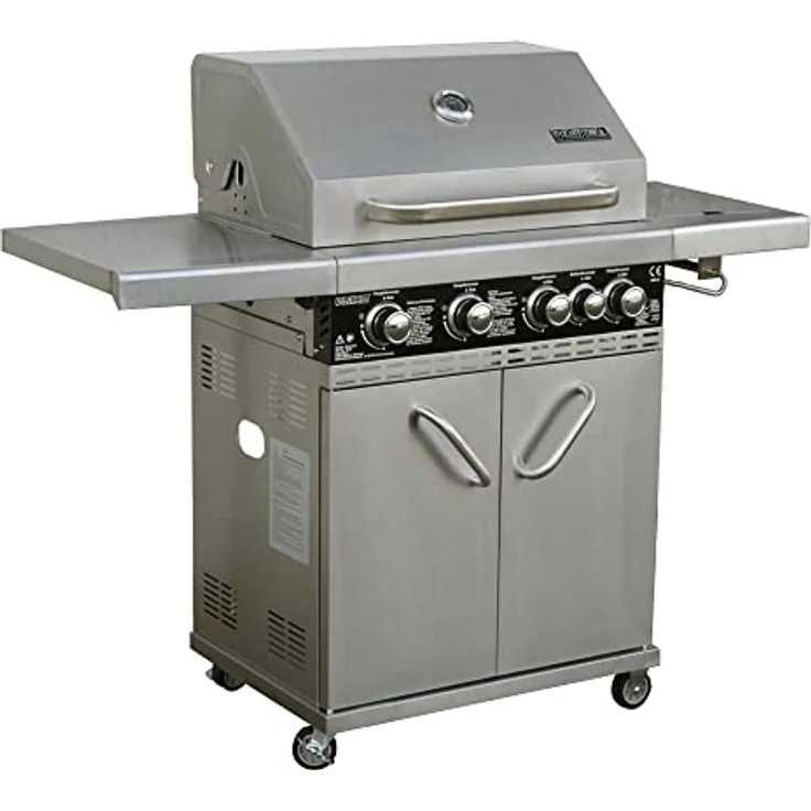Vaiko Chef 4 Gasgrill Echte Edelstahl Konstruktion Grillstation Grillwagen 4+1 – Bild 2
