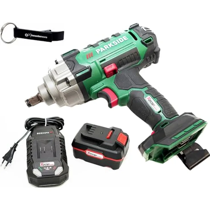 HEADNMORE® Bundle - PARKSIDE® 20V Akku Schlagschrauber PASSK 20 im Transportkoffer + HEADNMORE® Schlüsselanhänger (1x4Ah Akku)