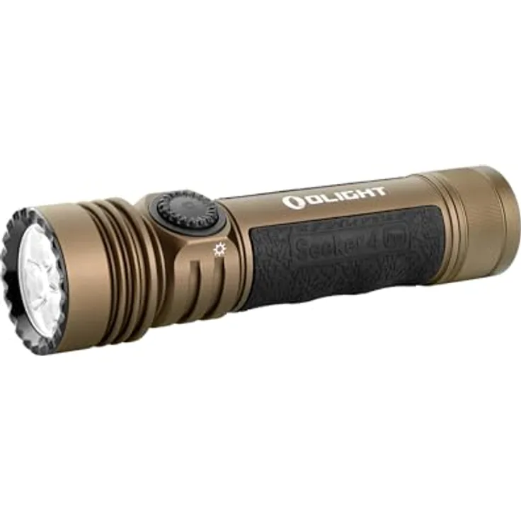 OLIGHT Seeker 4 Pro, LED Taschenlampe mit 5500 Lumen, akkubetrieben, wasserdicht bis 2 m, magnetisches Holster, 205 g
