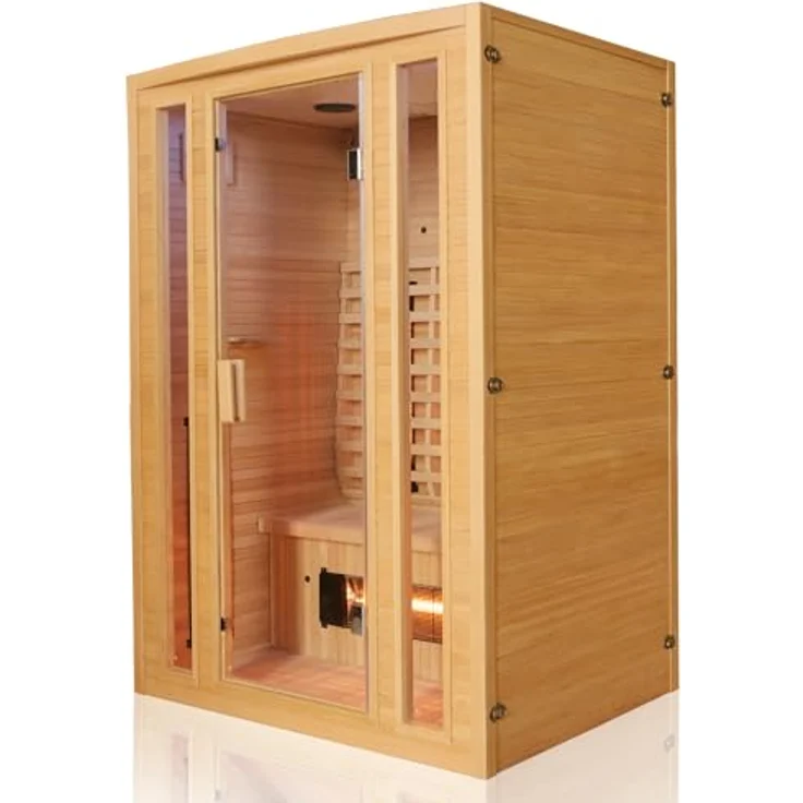 TroniTechnik Infrarotkabine MANILA 130 Wärmekabine, 5 Vollspektrumstrahler, BxTxH: 100 x 100 x 190 cm, Farblichttherapie, Ionisator, Ozondesinfektion, Aromatherapie, Multimedia, USB & Bluetooth – Bild 4