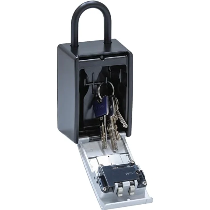 ABUS 797 KeyGarage BIG, Schlüsselbox mit Bügel für bis zu 38 Schlüssel, Silber – Bild 2