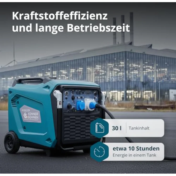Könner & Söhnen Invertergenerator KS 9500iE S ATSR, 9,5 kW, leiser Betrieb, automatische Notstromversorgung, Fernsteuerung, 10 Std. Laufzeit – Bild 9