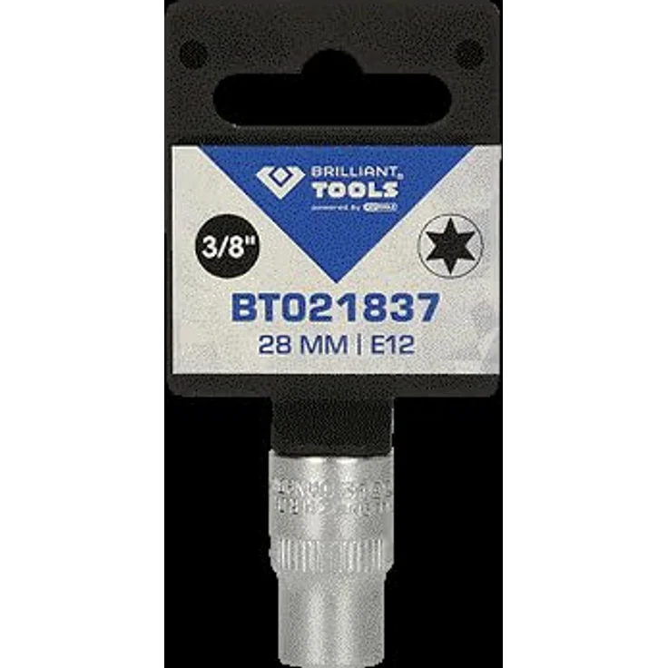 Brilliant Tools Torx-E-Stecknuss E12, 3/8" Innenvierkant, Chrom-Vanadium-Stahl, matt verchromt – Bild 7