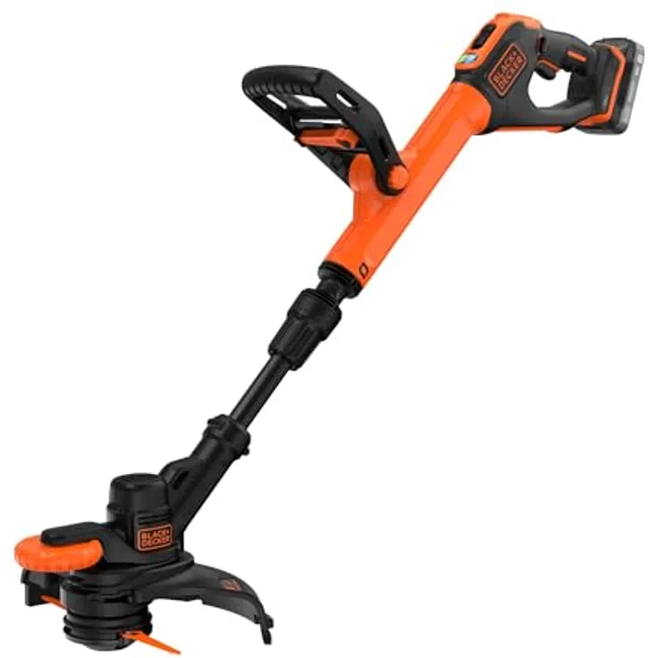 Black & Decker Akku-Rasentrimmer 18V/2Ah, leichte Handhabung, Schnittbreite 25 cm, kabellose Freiheit