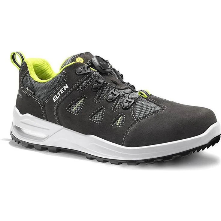 GCS ELTEN Berufshalbschuh RILEY XXF BOA GTX, Sicherheitsschuh grau-lime, Low ESD O2 WR CI, Gr. 44