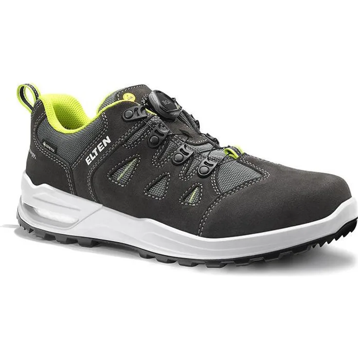 GCS ELTEN Berufshalbschuh RILEY XXF BOA GTX, Sicherheitsschuh grau-lime, Low ESD O2 WR CI, Gr. 44