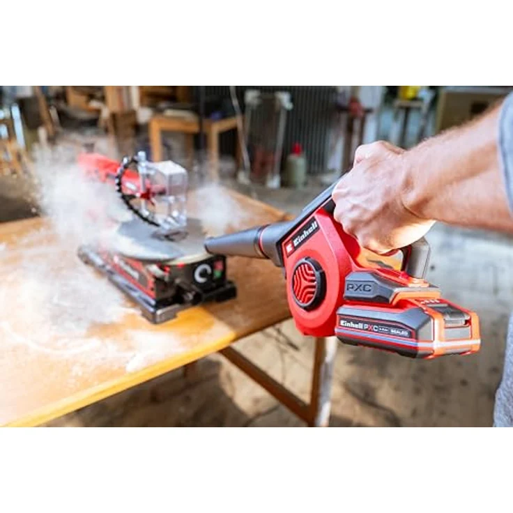 Einhell Expert Akku-Bläser TE-CB 18/270 Li Solo, 270 km/h Luftgeschwindigkeit, 5 Geschwindigkeitsstufen, inkl. Düsen und Verlängerungsrohr – Bild 4