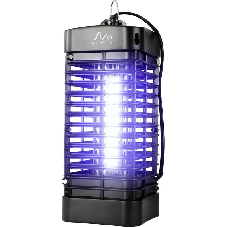 Gardigo 62312INT UV-Insektenfänger, effektiver Fluginsekten-Fänger mit Hochspannungsgitter und 50 m² Reichweite