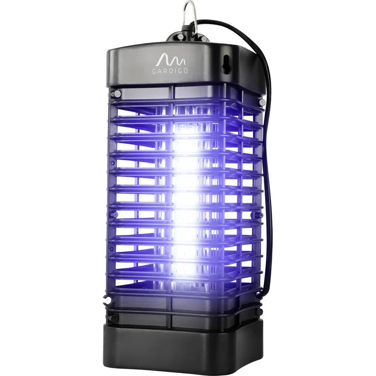 Gardigo 62312INT UV-Insektenfänger, effektiver Fluginsekten-Fänger mit Hochspannungsgitter und 50 m² Reichweite