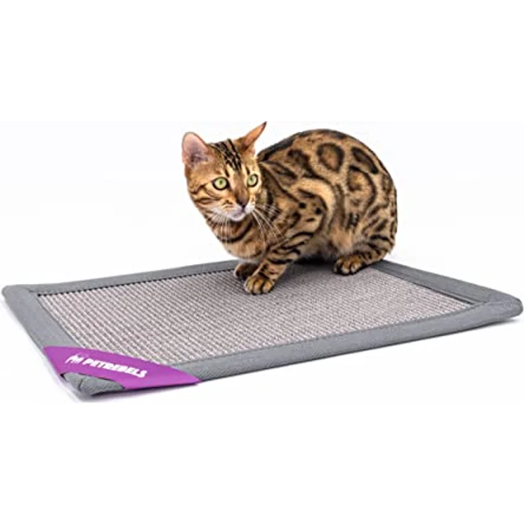 Petrebels Kratzmatte für Katzen 60 x 40 cm, Kratzteppich Premium Qualität, Sisalmatte Farbe Grau – Bild 4