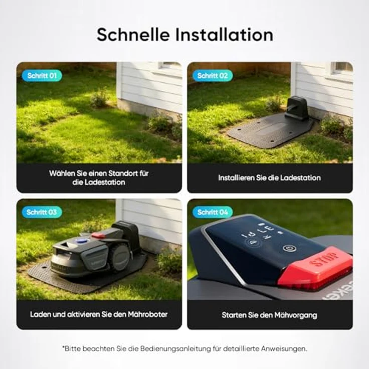 Sunseeker Mähroboter 'V1', kabellose Rasenpflege für Gärten bis 300 m², mit ReadyGo-System und Garage – Bild 9