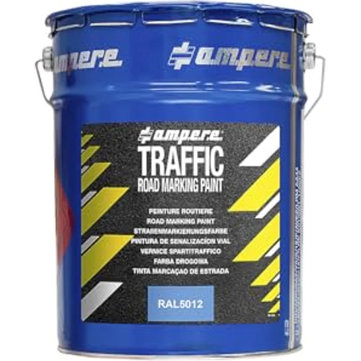 A.M.P.E.R.E Straßenmarkierungsfarbe Traffic Road Marking Paint, 5 kg blau, RAL 5012 – Bild 1