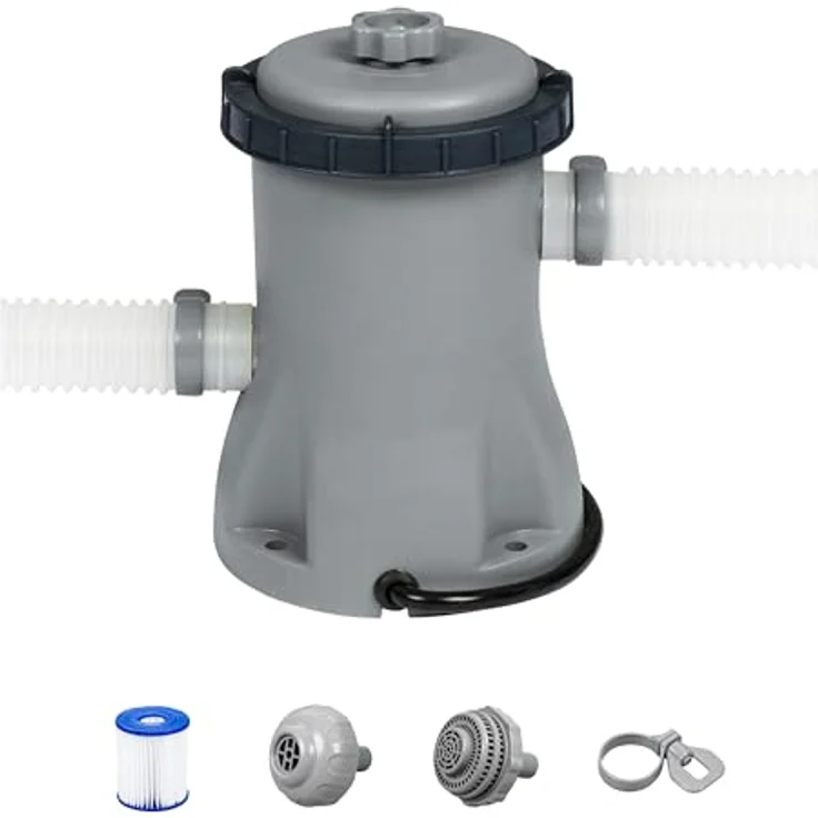 Bestway Pool-Filterpumpe FLOWCLEAR 1.249 l/h mit Ersatzfilter I, praktisches Pool-Zubehör – Bild 3
