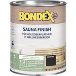 Bondex Sauna Finish Schwarz 1 L für 12 m² | Wasser- und schmutzabweisend | Schutz auf Basis von natürlichen Wachsen | Kein Ausdünsten oder Abfärben | Seidenmatt | Holzpflege | Holzwachs