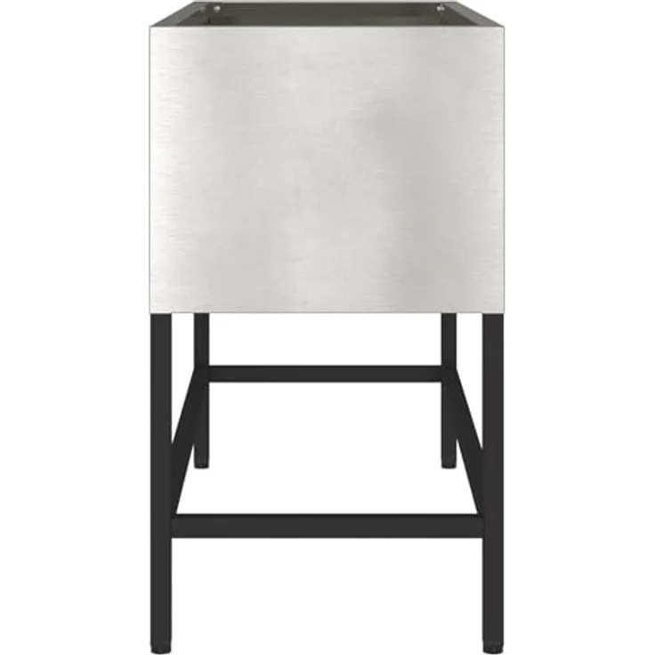 vidaXL Hochbeet Edelstahl, Rechteckiger Pflanzer 60x26x45 cm, Silber, Innen- und Außenbereich – Bild 5