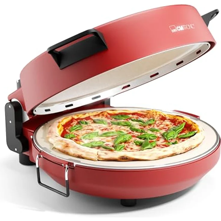 CLATRONIC Pizzaofen PM 3787, Pizzaofen 350°C für Steinofen Pizza, mit echtem Pizzastein – Bild 2