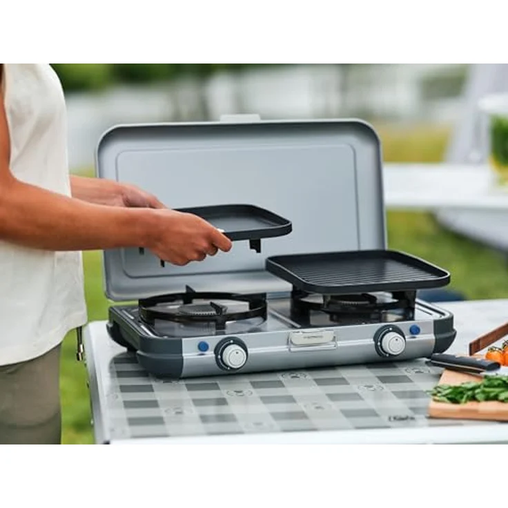 Campingaz Camping Kitchen 2 Grill & Go, Gaskocher mit 2 Flammen, Grillrost und Plancha, inklusive Tragetasche für einfachen Transport – Bild 6