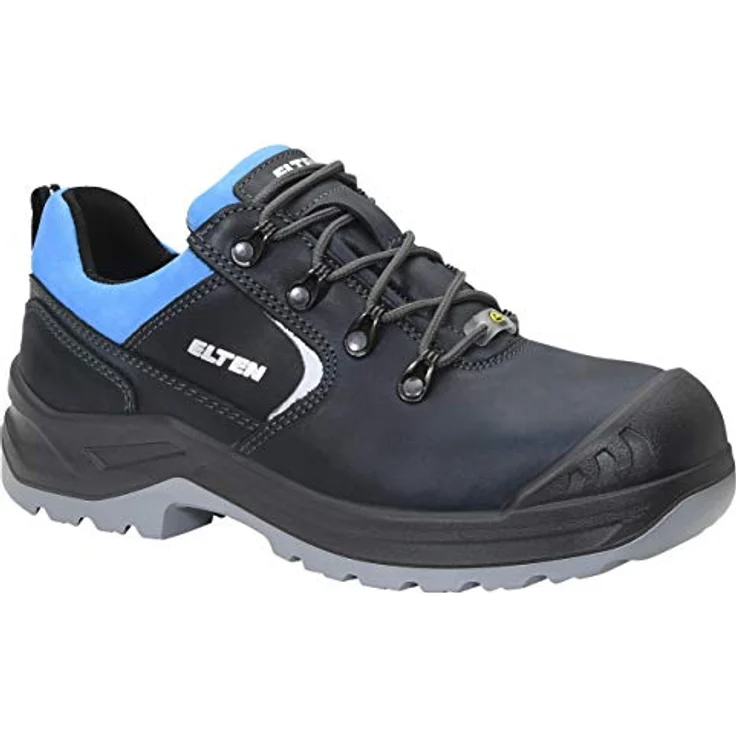 ELTEN LENA blue Low ESD S3 Sicherheitsschuh, Damen Halbschuh aus Rindleder mit atmungsaktivem Textilfutter und PU/PU Sohle, blau – Bild 1