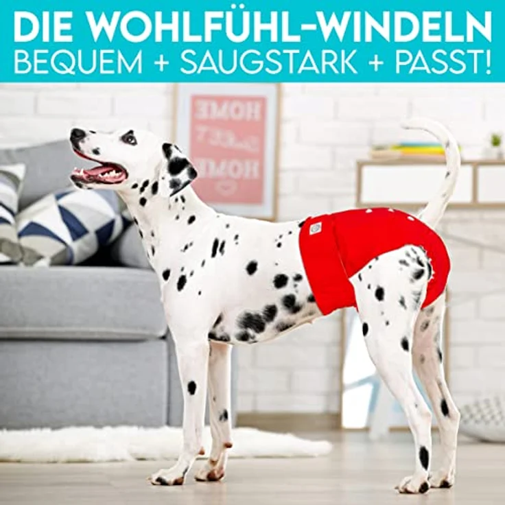HUND IST KÖNIG® Hundewindeln für Hündinnen [3 STK] Saugstarke Läufigkeitshose für Hündinnen 3-Fach justierbar für festen Sitz - Hunde Windeln bei Läufigkeit & Inkontinenz – Bild 2