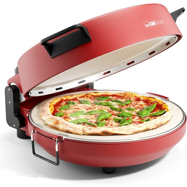 CLATRONIC Pizzaofen PM 3787, Pizzaofen 350°C für Steinofen Pizza, mit echtem Pizzastein – Bild 1