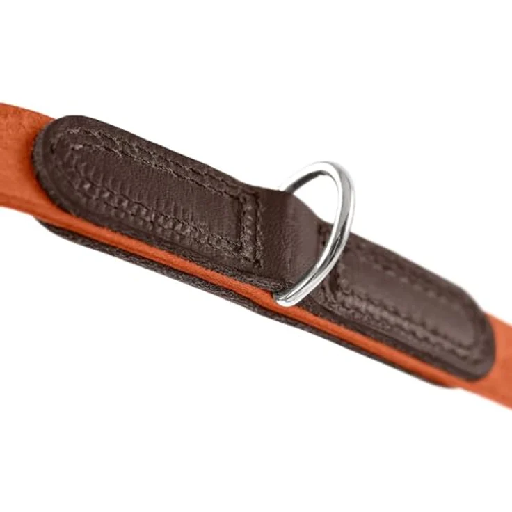 HUNTER Verstellbare Führleine Lemvig, strapazierfähiges Softleder, 3-fach verstellbar, Cognac/Oliv, Größe 15/200 – Bild 4