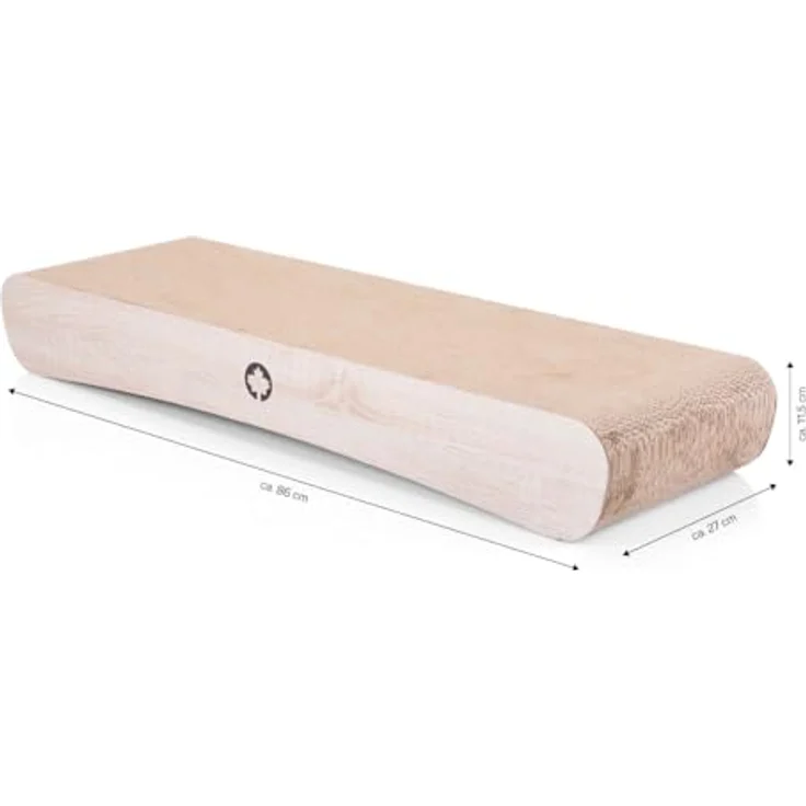 Kratzbrett Jumbo Wave XXL natur 86 x 27 x 11,5 cm Holzoptik – Bild 3