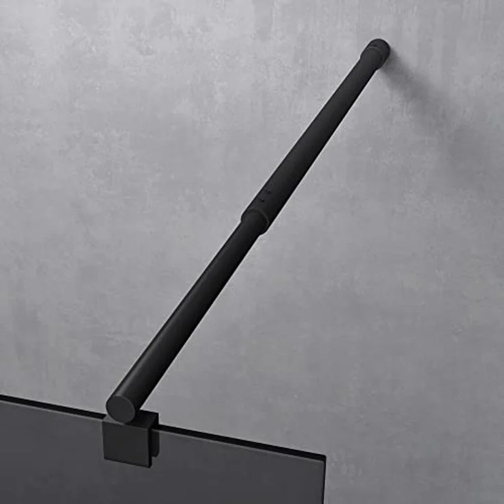 doporro Walk-in-Dusche Duschwand für Dusche, schwarz Profil Nano Glas, Einscheibensicherheitsglas, inkl. NANO-Beschichtung – Bild 3