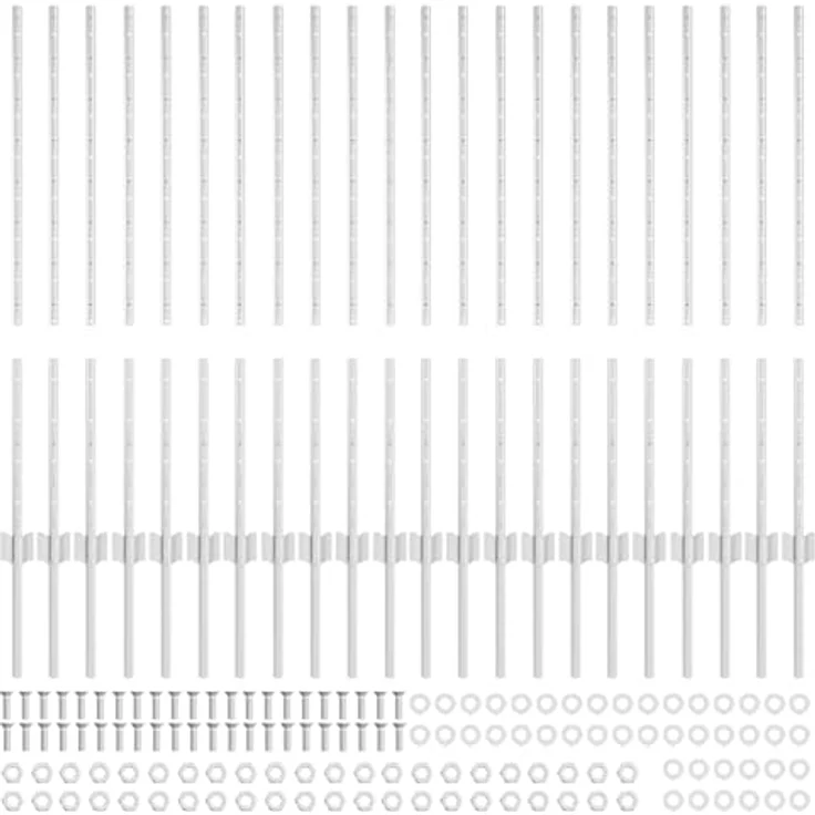 vidaXL Zaunpfosten U-Kanal, 2 Stück, 140 cm, silber, verzinkter Stahl, rostresistent – Bild 4