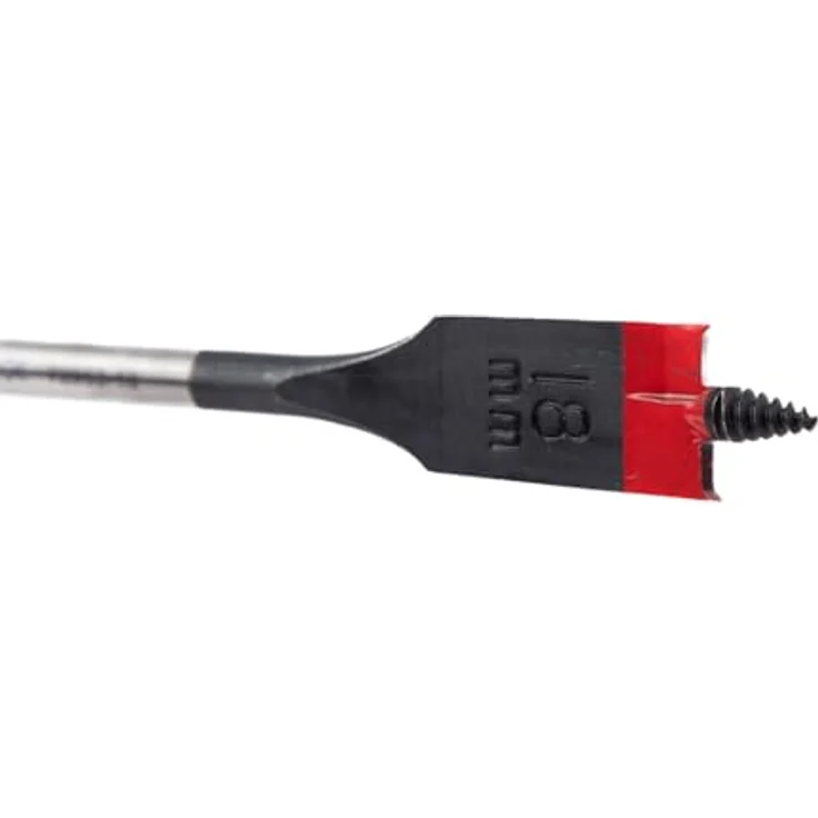 C.K Tools Vorteck Flachfräsbohrer 18 mm x 152 mm, Selbstziehende Gewindespitze, 1/4 Zoll Hex Quick Lock Schaft, für Holz und Kunststoff, Carbonstahl, CK T2953-18 – Bild 3