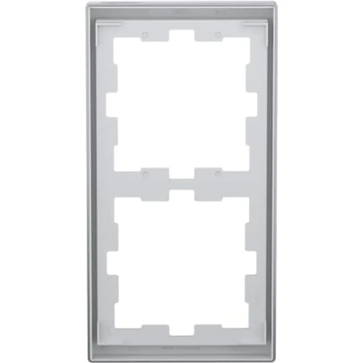 Merten Abdeckrahmen 2fach D-Life, Edelstahl, für senkrechte und waagerechte Montage, matt lackiert, IP20, 90 mm x 163 mm x 12 mm – Bild 6