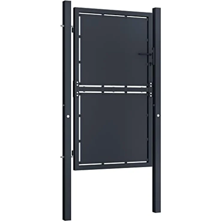 vidaXL Gartentor Stahl 100×175 cm anthrazit – Bild 3