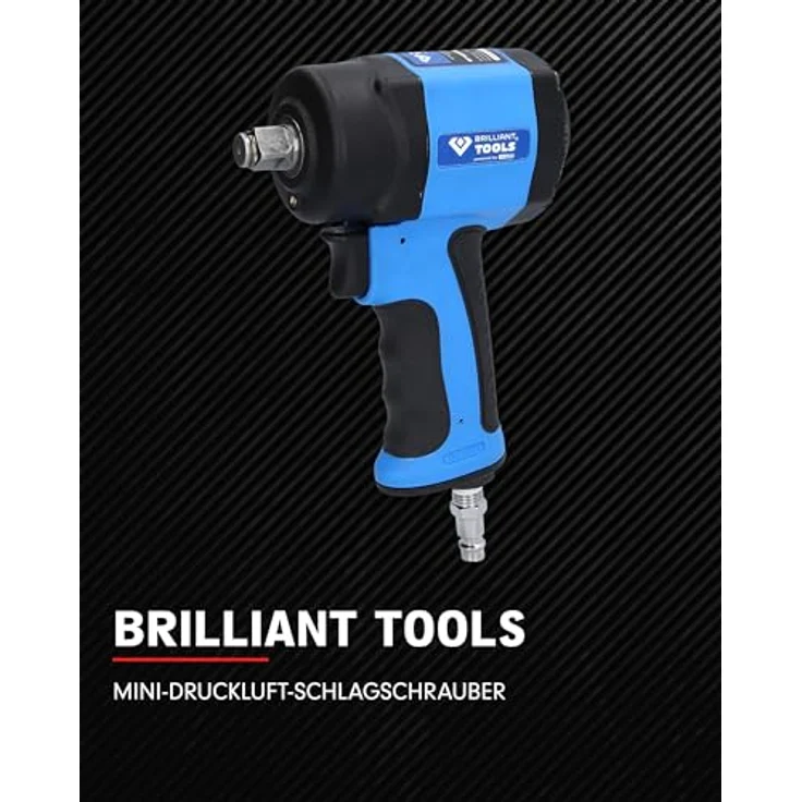 BRILLIANT TOOLS BT160400 1 1.240 Nm Powered by KS TOOLS 2 Zoll Mini-Druckluft-Schlagschrauber – Bild 2