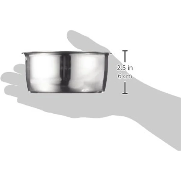 Kerbl Edelstahlnapf 600 ml, 12 cm mit Schraubbefestigung für Vögel, Modell 83971 – Bild 2