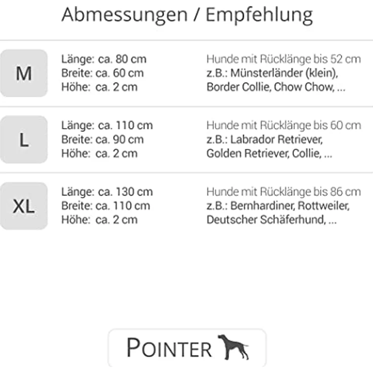 Doctor Bark Pointer | Hundedecke, gepolsterte Liegedecke, Hundematte waschbar (L - 110x90 cm, Goldbraun) – Bild 4