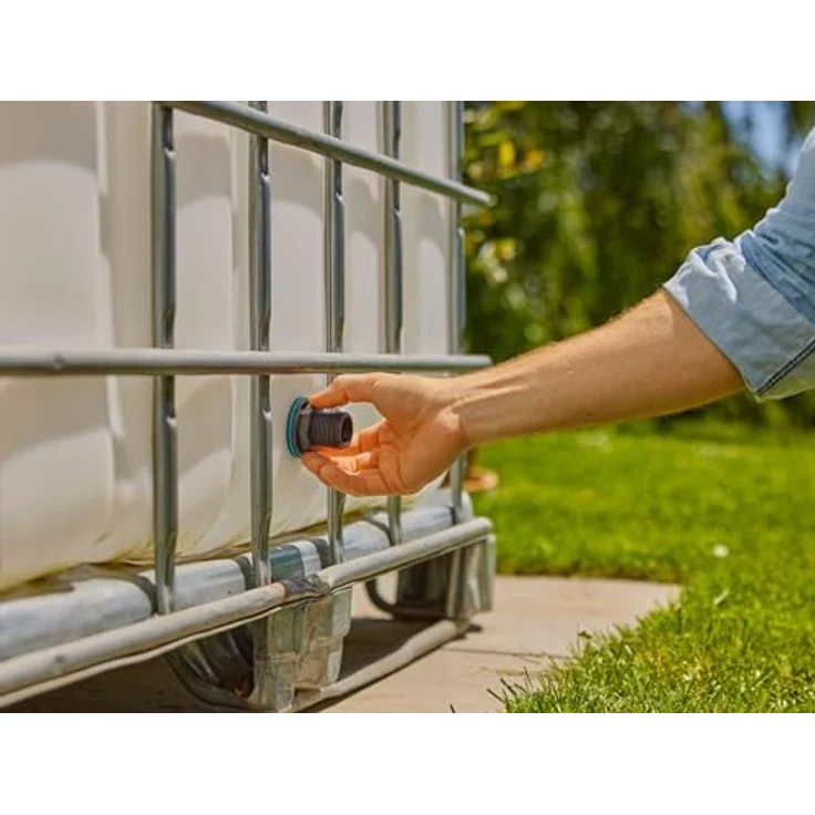 GARDENA Push IN 09095-20 Verbindungsgerät, einfacher Anschluss für Wassertanks und Fässer mit EPDM-Dichtung – Bild 4