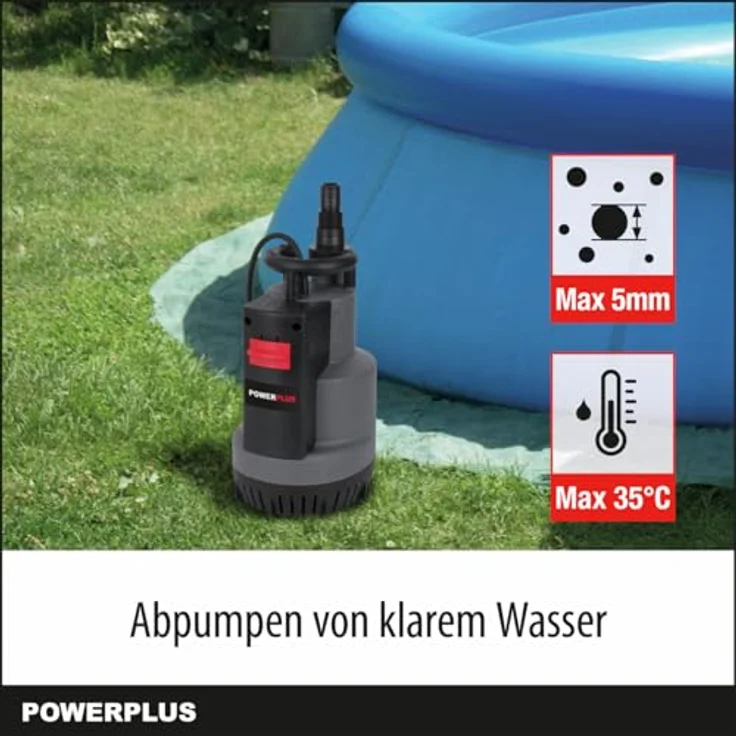 Powerplus Powew67920 750w Tauchpumpe Silber - Kompakte Pumpe mit 12.500 Liter Förderleistung – Bild 3