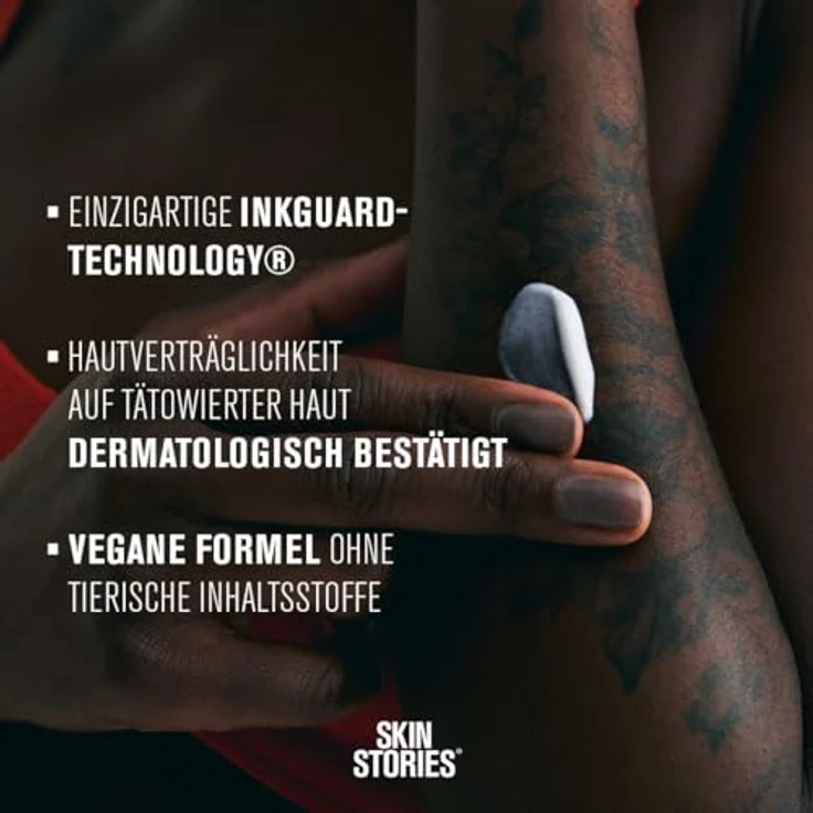 Beiersdorf SKIN STORIES Daily Lotion (100 ml), feuchtigkeitsspendende Tattoo Creme mit InkGuard-Technology®, Hyaluron und LSF 10 für intensive Farben und Farberhalt – Bild 4