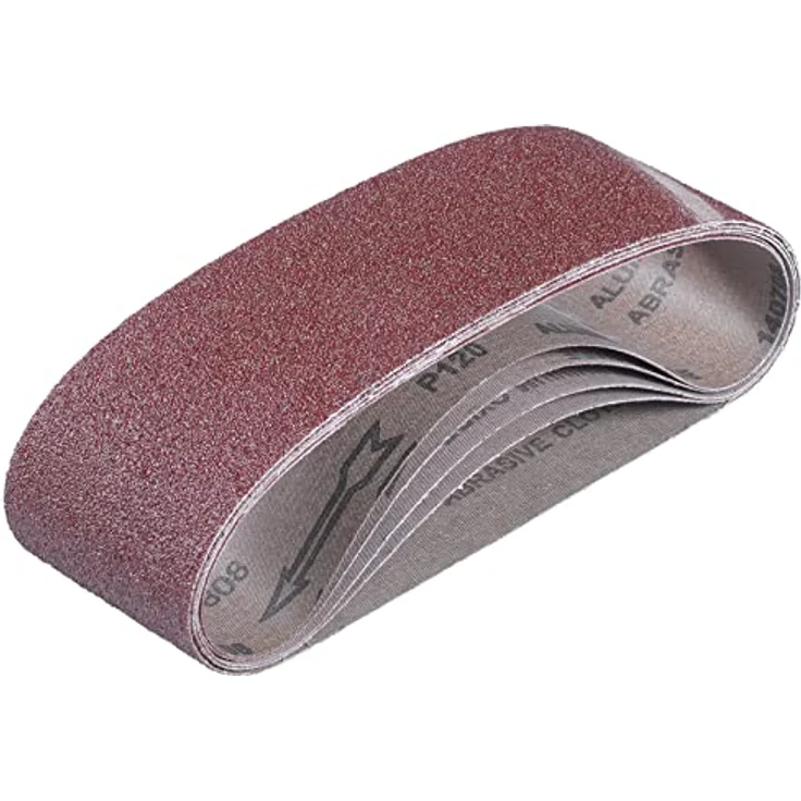 Einhell Schleifbandset 6-teilig, Bandschleifer-Zubehör für TP-BS 18/457 Li BL, 2x P60, 2x P80, 2x P120, 75 mm x 457 mm – Bild 1