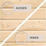 Karibu Doppelflügeltür Wandlitz 19 mm inkl. Türschloss und Rahmen naturbelassen - Preisvergleich