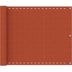 vidaXL Balkon-Sichtschutz Orange 75x500 cm HDPE
