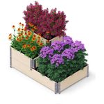 BURI Stufenbeet Hochbeet 3 Ebenen 120x80cm Blumen Kräuter Gemüse, aus Holz - Preisvergleich