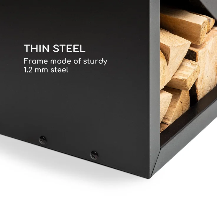 Kindlewood S Black Holzspeicher Sitzbank 57x56x36cm Bambus Zink Schwarz – Bild 6