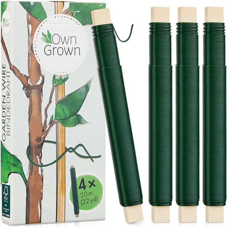 Owngrown Bindedraht Pflanzen 4x20m Garten Draht Und Pflanzenbinder Grün Pflanzen Draht