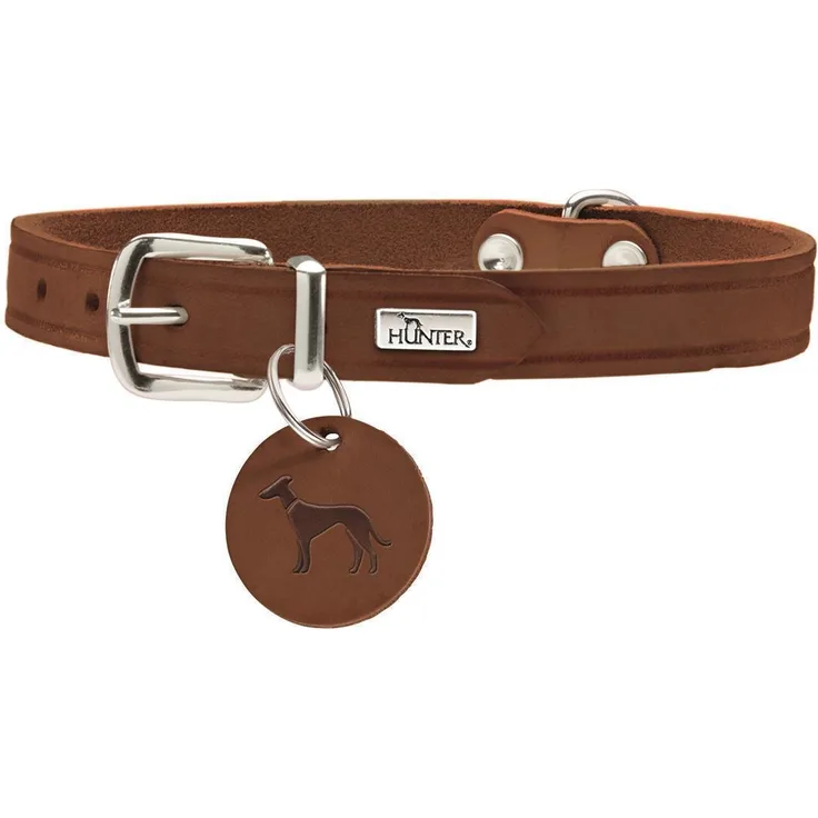 Hunter Hunde-Halsband Aalborg cognac XS-S