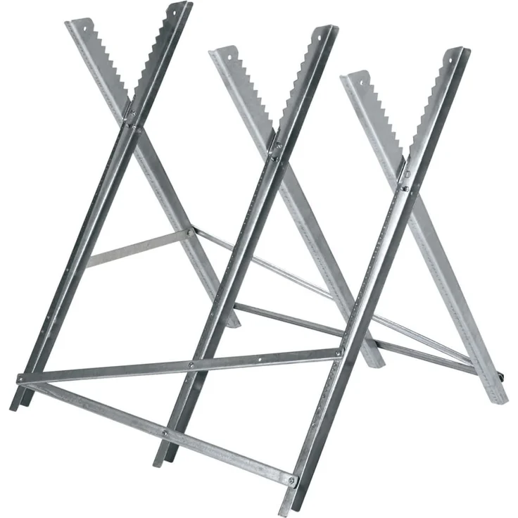 Original Einhell Kettensägebock (max. 150 kg, verzinkte Winkelprofile aus Metall, zusätzliche Querstreben, Zähne verhindern Verdrehen des Holzes, 3 Arbeitshöhen, zusammenklappbar) - Preisvergleich – Bild 2