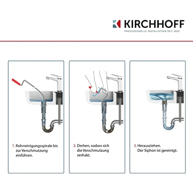KIRCHHOFF Rohrreinigungsspirale, 9 mm x 5 m – Bild 4