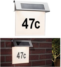 Paulmann Special Solar Hausnummernleuchte IP44 LED 1x0,2W Edelst.-Weiß Edelstahl-Acryl